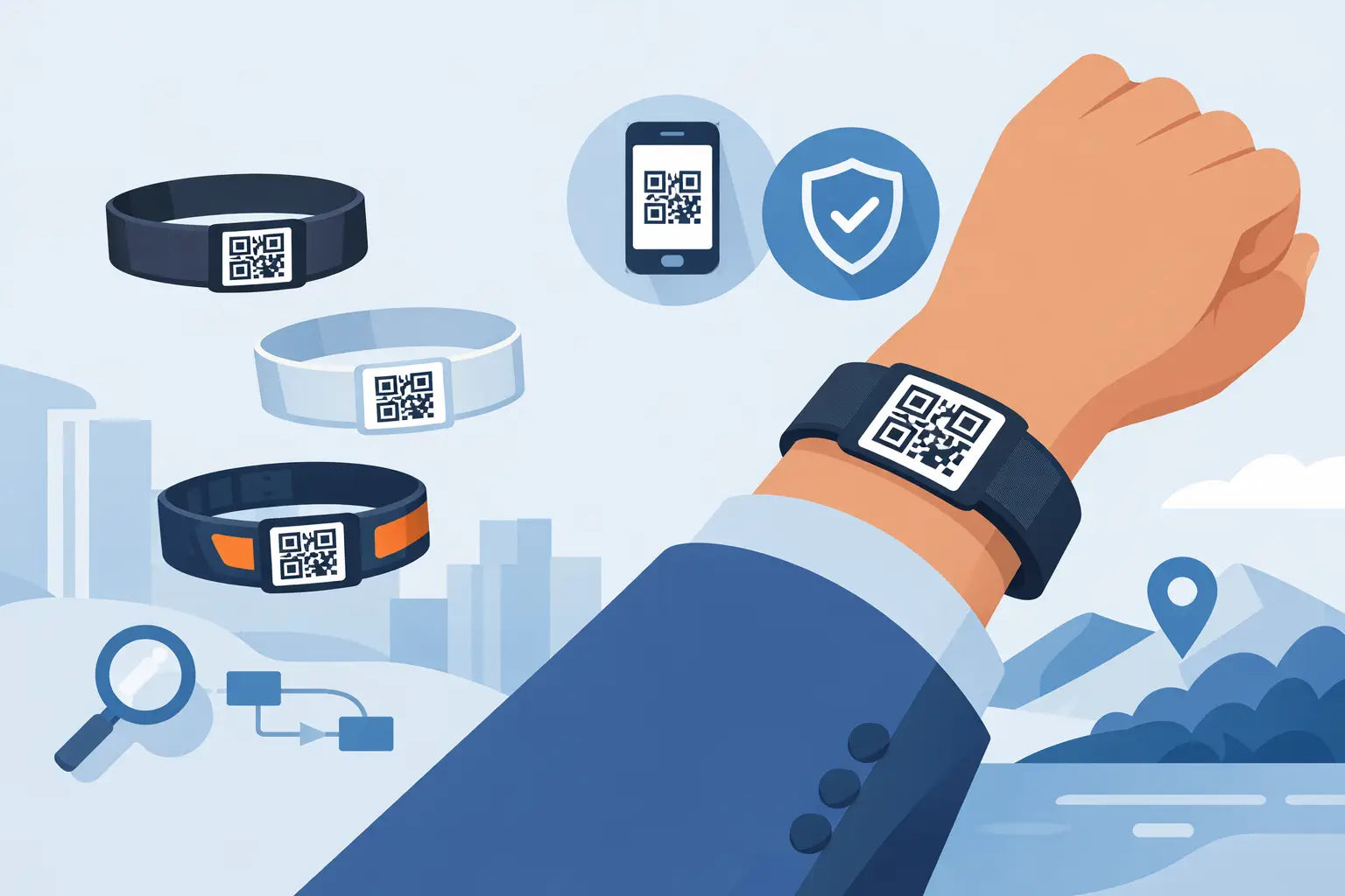 QR code armband kind: slim kiezen
