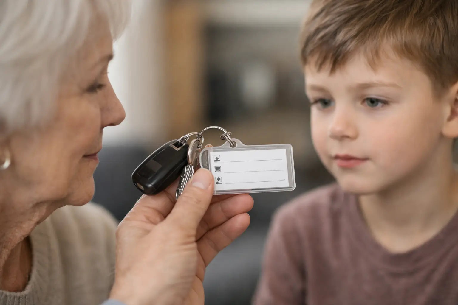 Wat zet je op een noodcontact label?