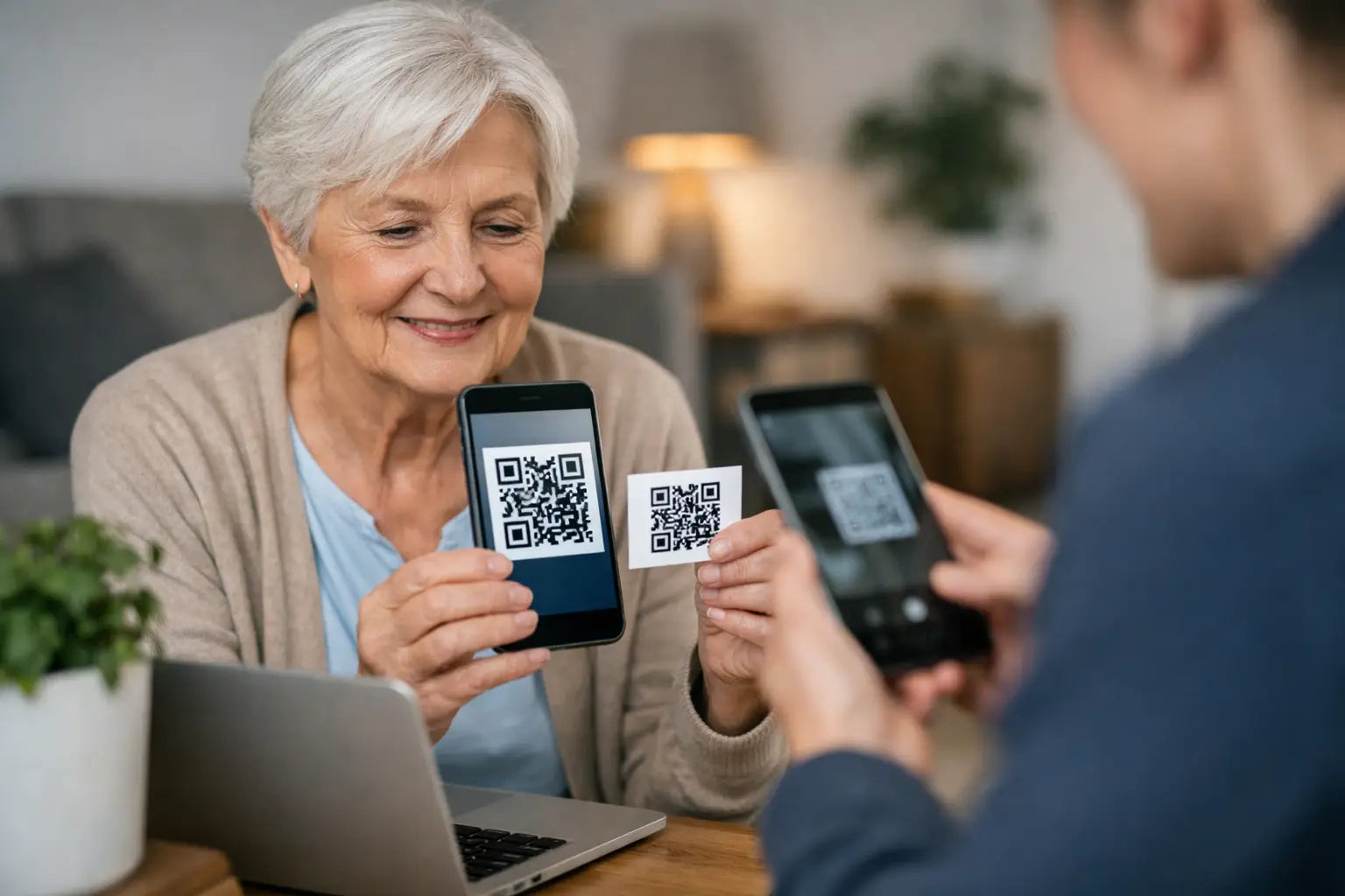 Senior identificatie instellen met QR