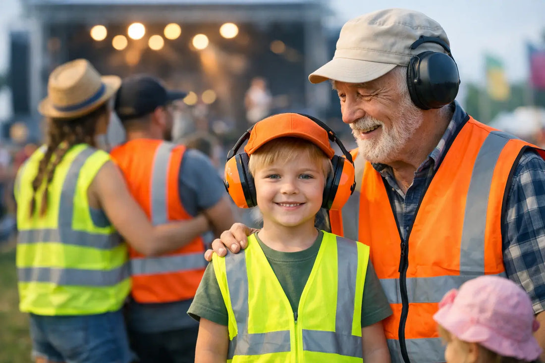 Veiligheidskleding voor festivals met kinderen