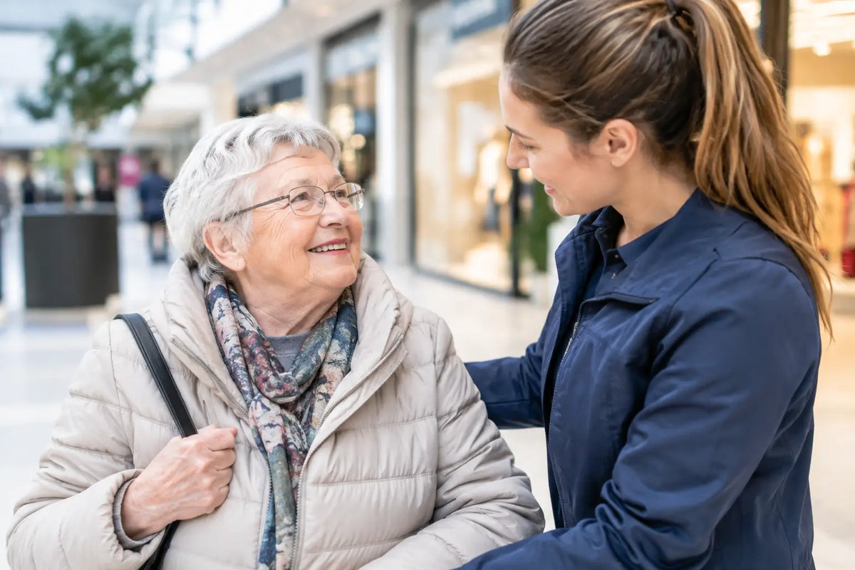 Voorbeeld: senior teruggevonden in winkelcentrum