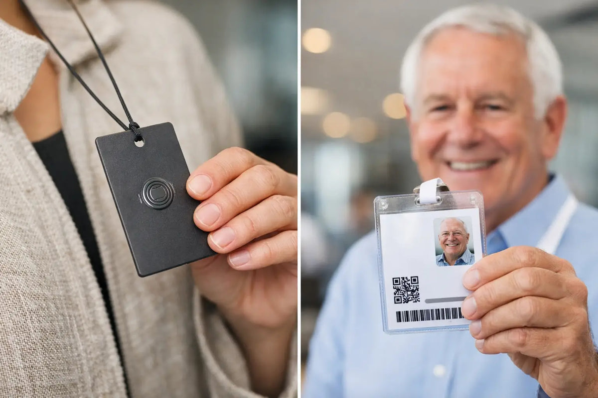 NFC hangtag versus geprinte badge