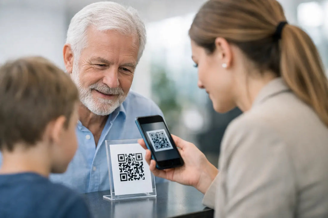 Kan een bystander een QR-code direct scannen?