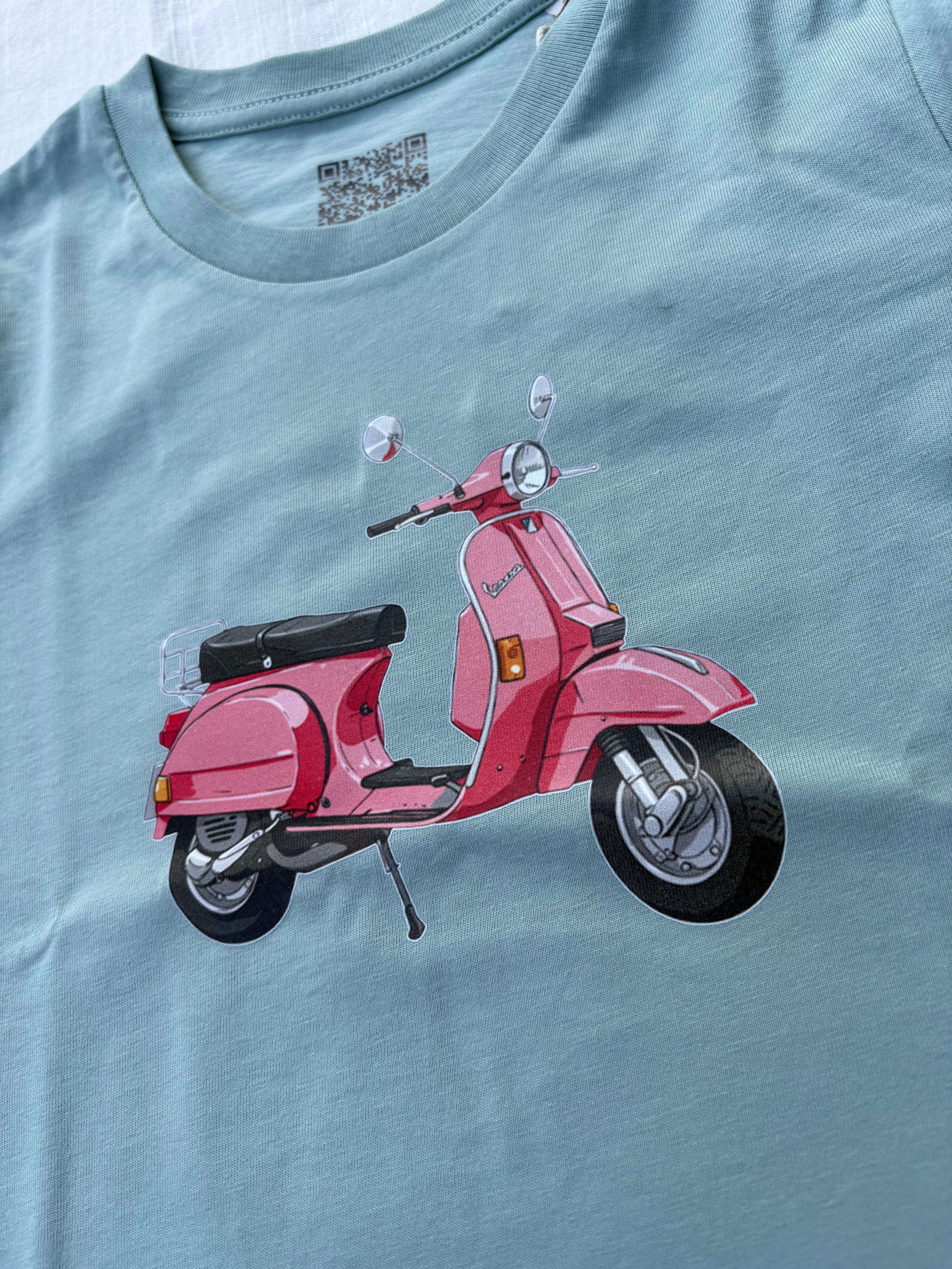 B-found QR veiligheidsshirt Vespa design premium kwaliteit
