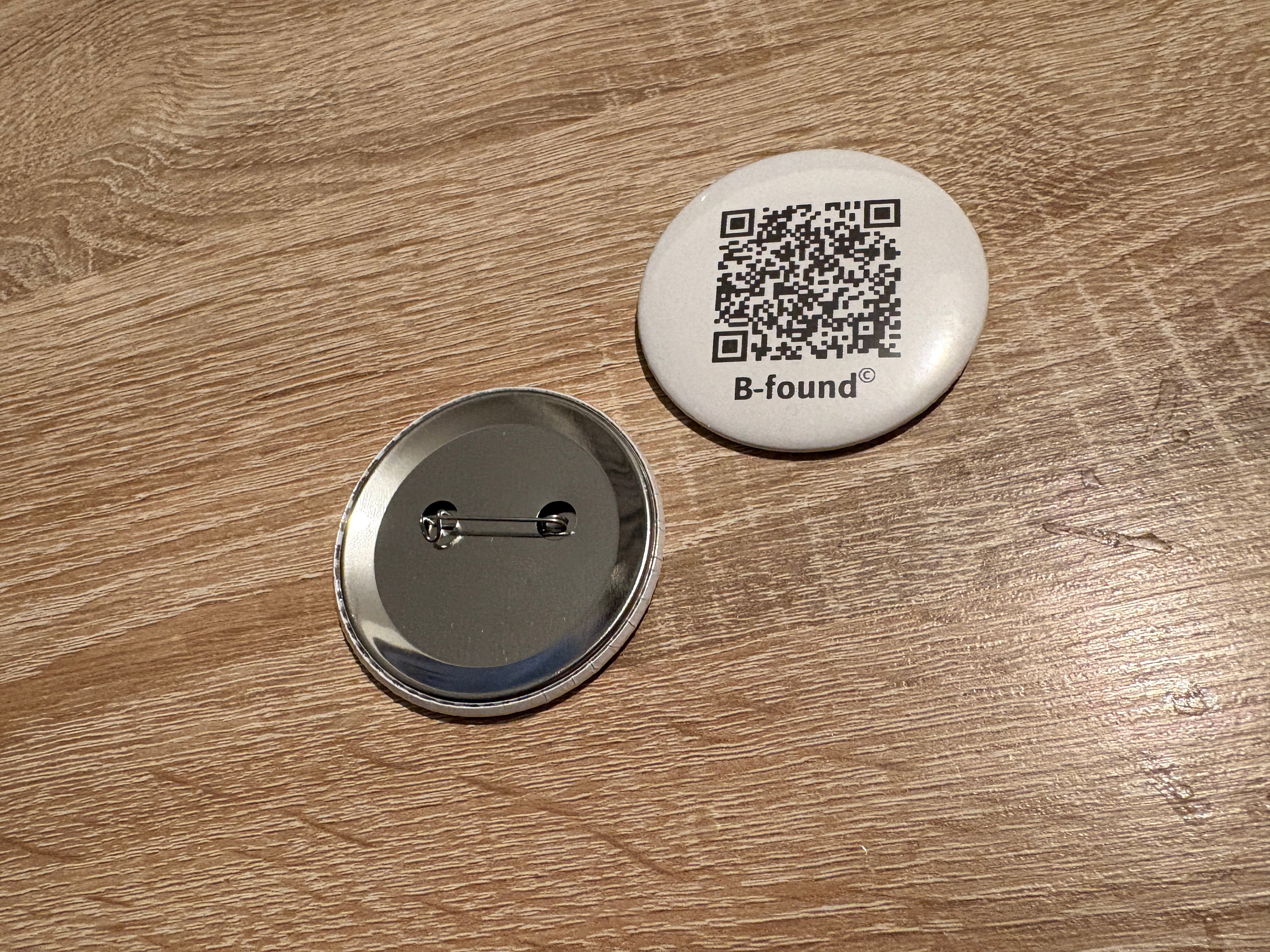 QR button met scan-technologie voor snelle reunificatie BFound België
