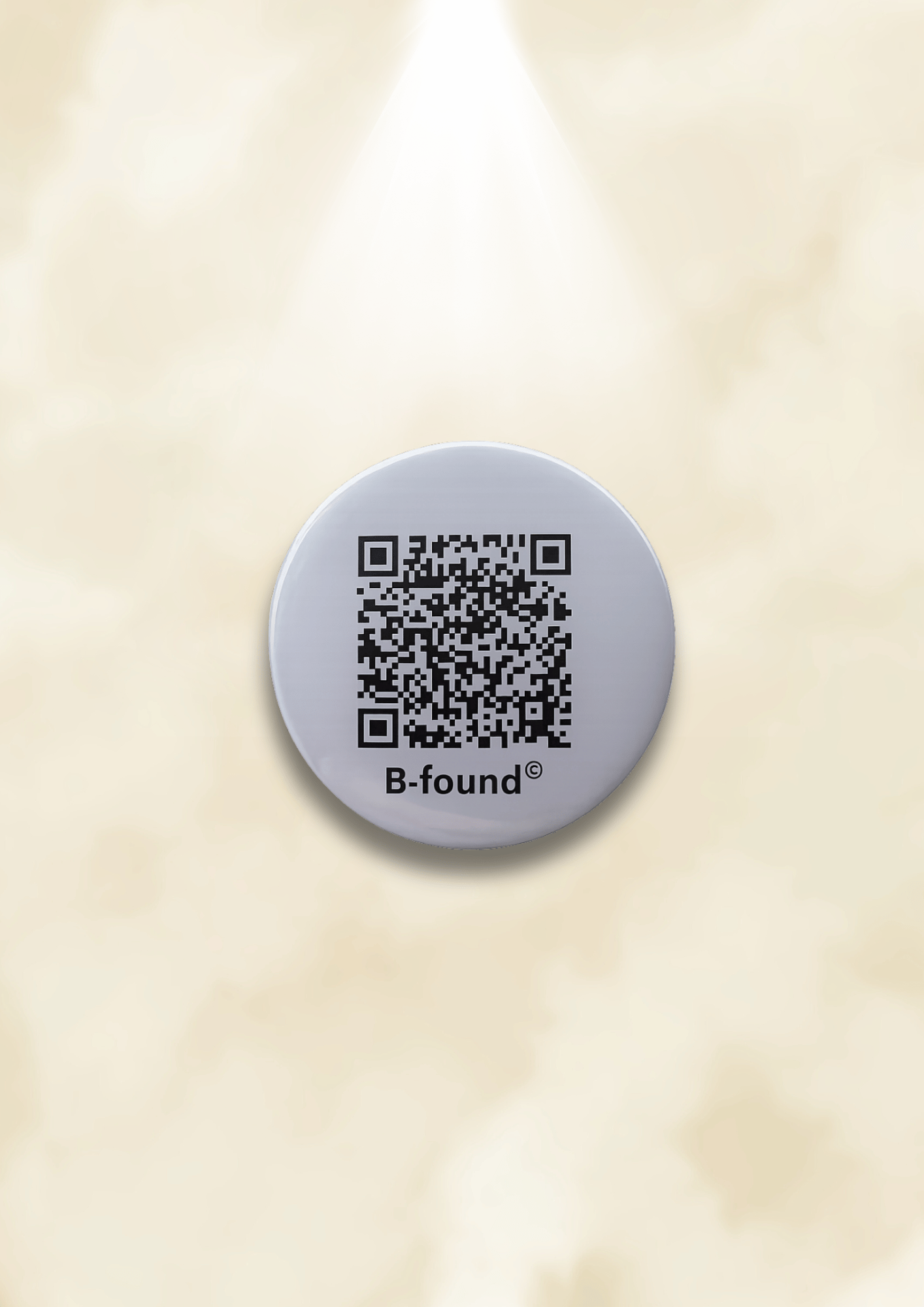 B-found QR veiligheidsbutton voor kinderen en senioren bescherming
